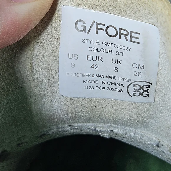 G/FORE G.112 Golf Shoe Snow Toast Kelly Green Spikeless White Men's 9 - Picture 11 of 11